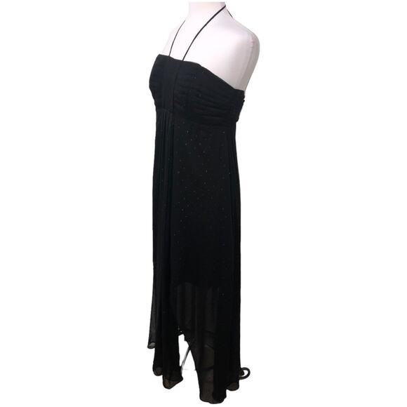 White House Black Market Strapless Halter Maxi Dress with Sheer Overlay 12 NWT - Picture 8 of 13